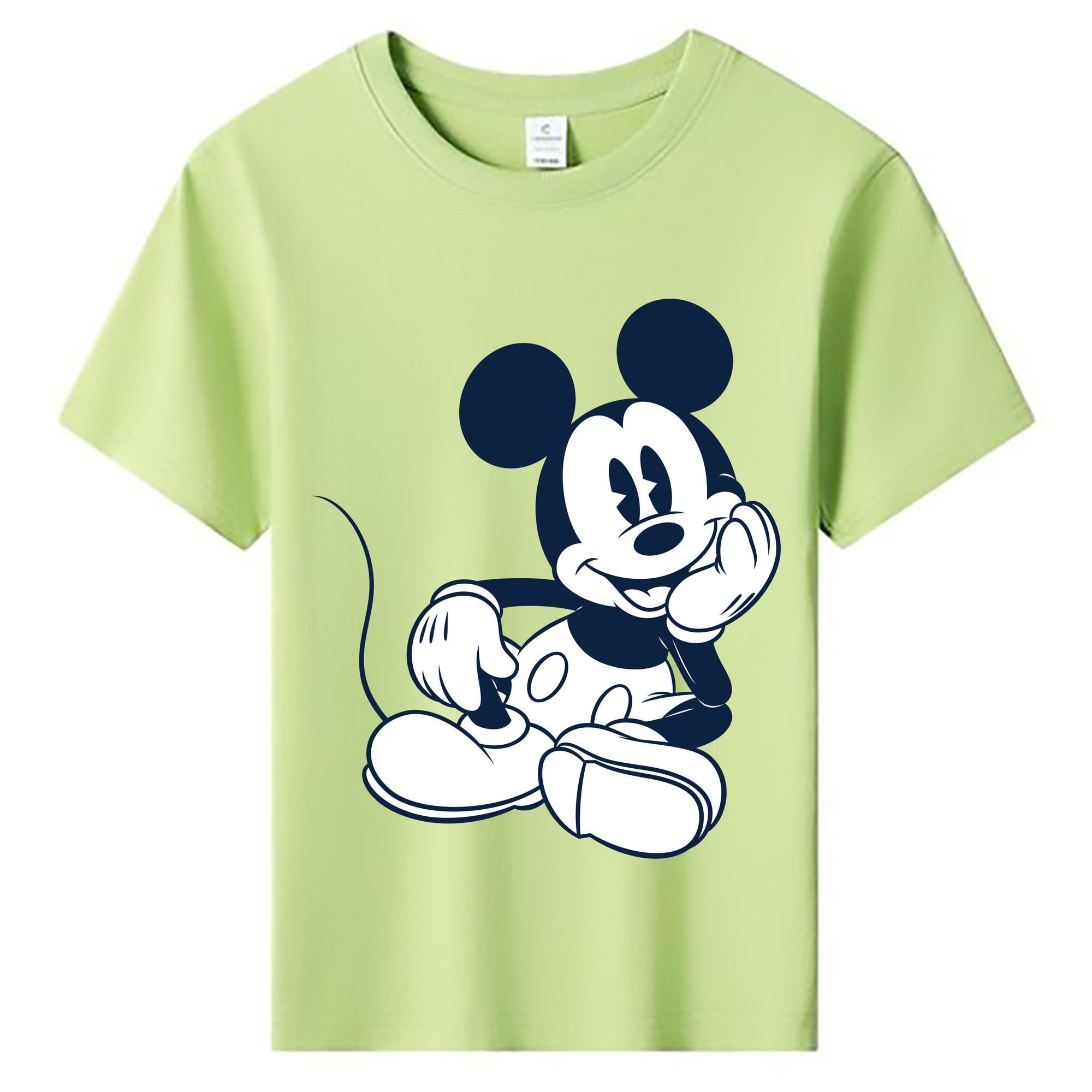 ミッキーマウス Mickey Mouse 綿100％キッズTシャツ（フロントプリント）